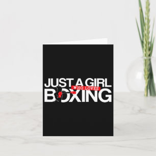 Boxing Vintage Just A Girl Who Loves Boxing Card