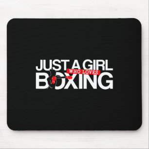 Boxing Vintage Just A Girl Who Loves Boxing Mouse Pad