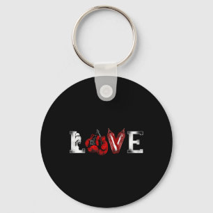 Boxing Vintage Love Key Ring