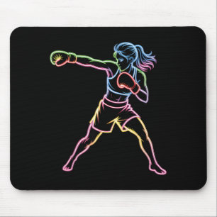 Boxing Woman MMA Thaiboxing Muay Thai Mouse Pad