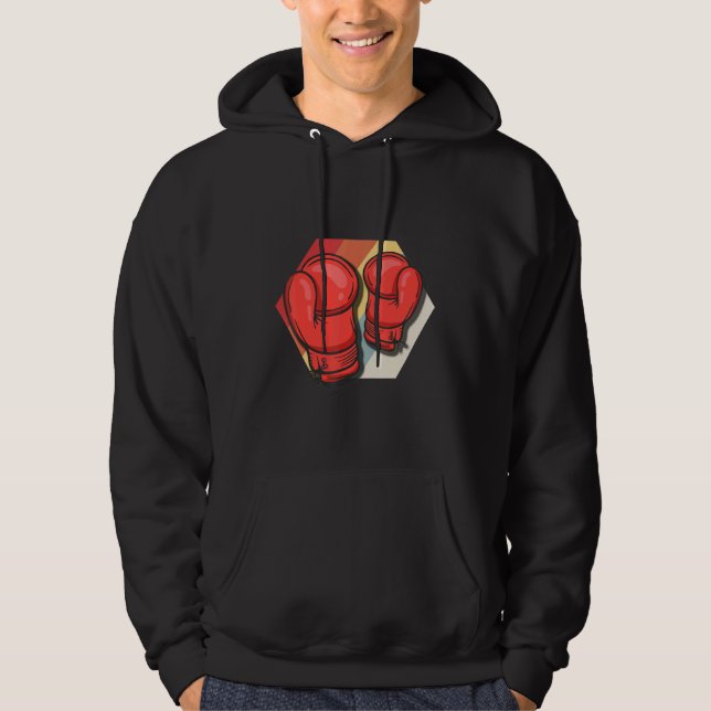 Boxing Workout Gym Boxer Champion Hoodie (Front)