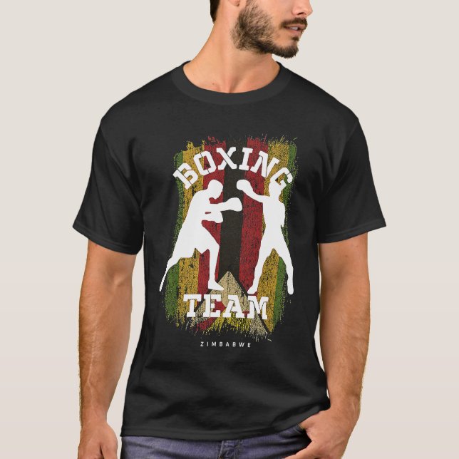 Boxing Zimbabwe Combat Sports Fighter Boxing T-Shirt (Front)