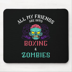 Boxing Zombie Friends Fight Club Undead Punching Mouse Pad