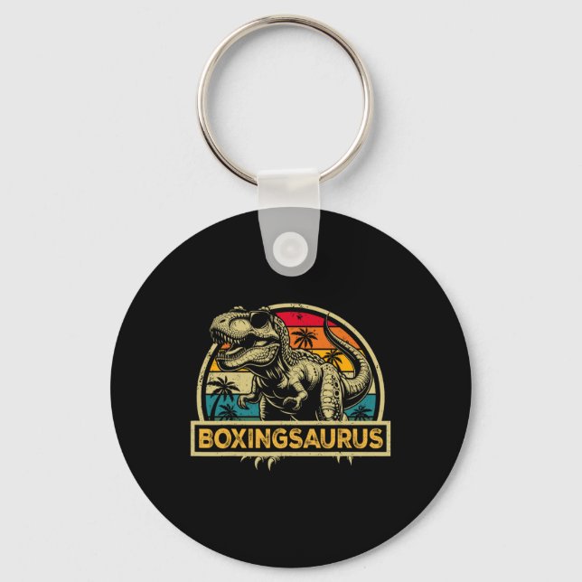 Boxingsaurus T Rex Dinosaur Boxing Saurus Family M Key Ring (Front)