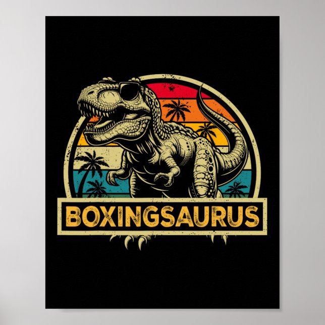 Boxingsaurus T Rex Dinosaur Boxing Saurus Family M Poster (Front)