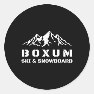 Boxum Ski Snowboard Classic Round Sticker