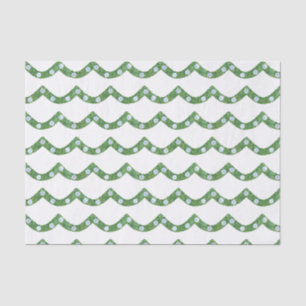 Boxwood Swag With Ginger Jar Ornaments Holidays Tissue Paper