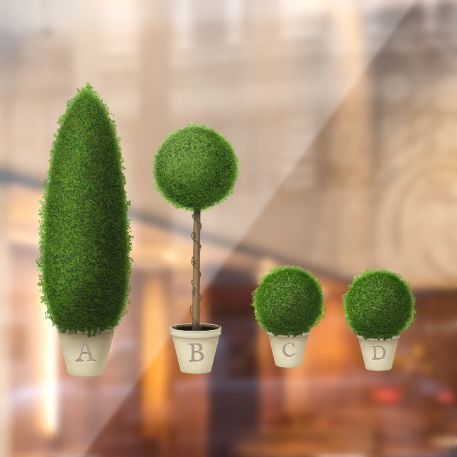 Boxwood Topiary Garden Custom Monogram Alphabet (Sheet 2)