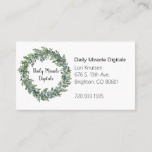 Boxwood Wreath Business Card