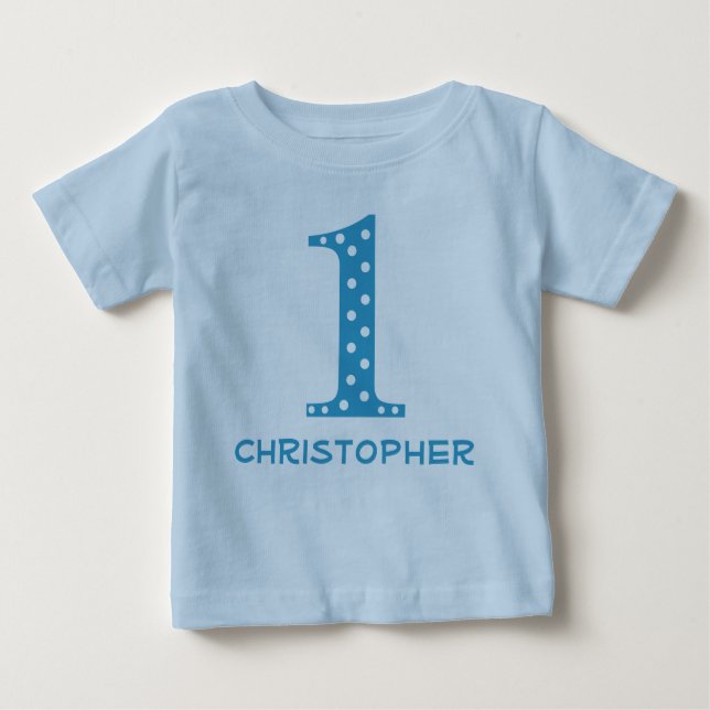 Boy 1st Birthday Baby T-Shirt (Front)