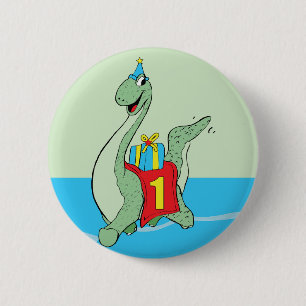 Boy, 1st Birthday Dinosaur 6 Cm Round Badge