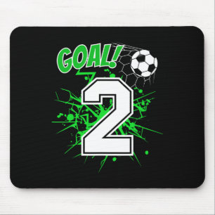 Boy 2 Years Old Kids 2nd Soccer Birthday Ll Theme  Mouse Pad