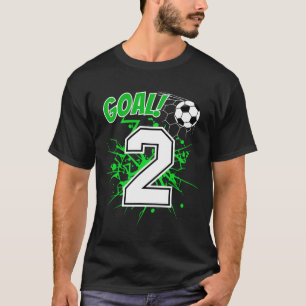 Boy 2 Years Old Kids 2nd Soccer Birthday Ll Theme T-Shirt
