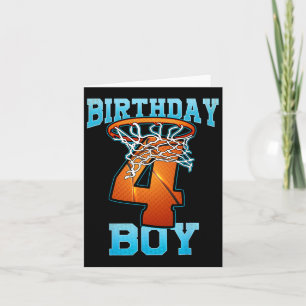 Boy 4 Years Old Gifts 5th Birthday Bysketbyll Pers Card