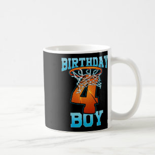Boy 4 Years Old Gifts 5th Birthday Bysketbyll Pers Coffee Mug