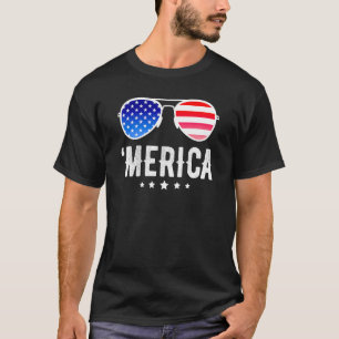 Boy 4th July American Flag Boys Patriotic Fourth T-Shirt