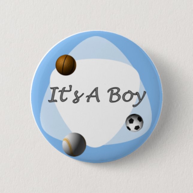 Boy 6 Cm Round Badge (Front)