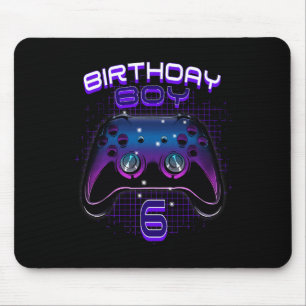 Boy 6 Video Game Controller Gamer 6th Birthday Gif Mouse Pad
