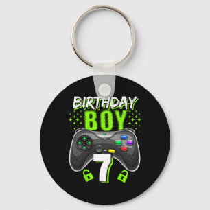 Boy 7 Video Game Controller Gamer 7th Birthday Gif Key Ring