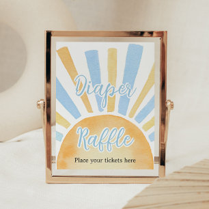 Boy A Little Ray of Sunshine Diaper Raffle Poster