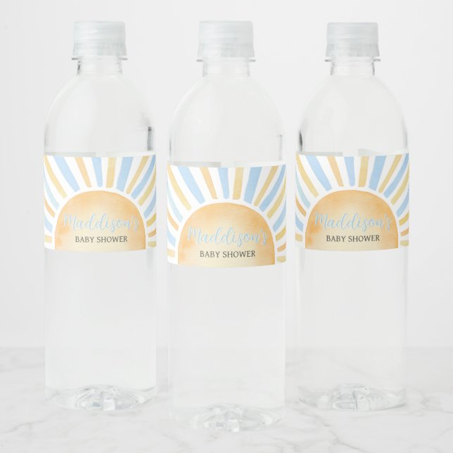 Boy A Little Ray of Sunshine  Water Bottle Label (Bottles)
