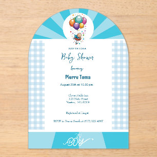 BOY ACRYLIC INVITATIONS