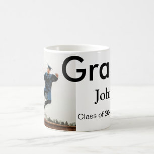 boy add name date year text QR graduation congrats Coffee Mug