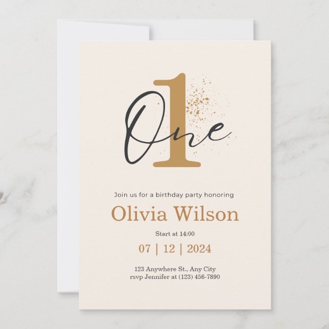 Boy and Baby birthday invitation (Front)