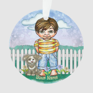 Boy and Dog Ornament
