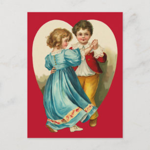 Boy and Girl Dancing Postcard