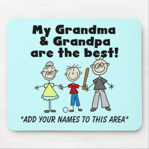 Boy and Grandparents Customisable Mousepad