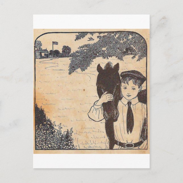 Boy and horse postcard (Front)