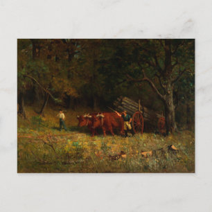 Boy and Man With Oxen - Edward Mitchell Bannister Postcard