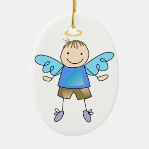 Boy Angel Ceramic Ornament
