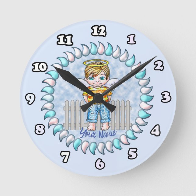 Boy Angel Clock (Front)