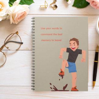 Boy Angrily Stomping in Mud Notebook – Release the