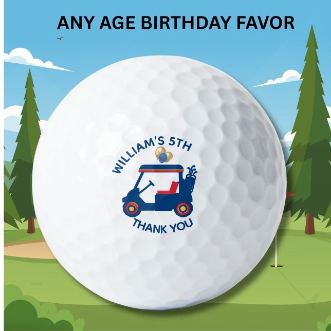 Boy Any Age Golf Theme Birthday Favour Balls (Creator Uploaded)