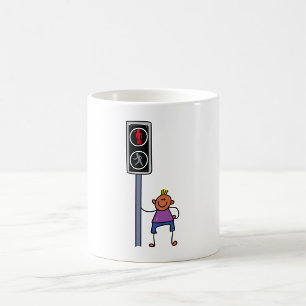 Boy At A Crosswalk Coffee Mug