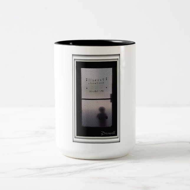 boy-at-door Two-Tone coffee mug (Center)
