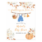 Boy Autumn Clothes Pumpkin Baby Shower Welcome