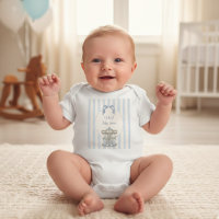 Boy Baby Blue Bow Carousel Watercolor Baby Shower