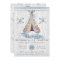 Boy Baby Blue Shower Boho Chic Teepee & Arrows