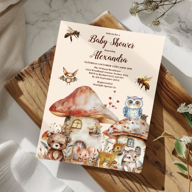 Boy Baby Boho Woodland Baby Shower Invitation (Creator Uploaded)