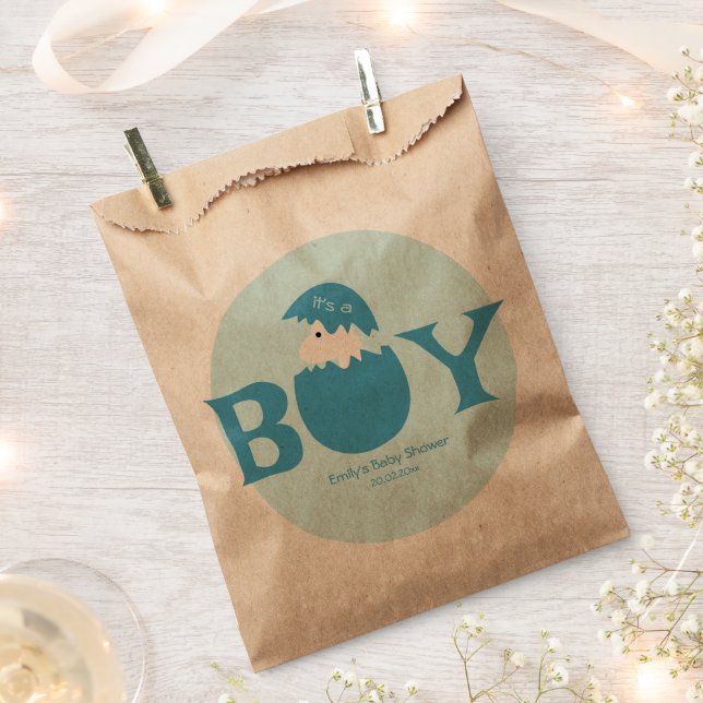 Boy Baby Gender Reveal Party Favour Bag (Clipped)