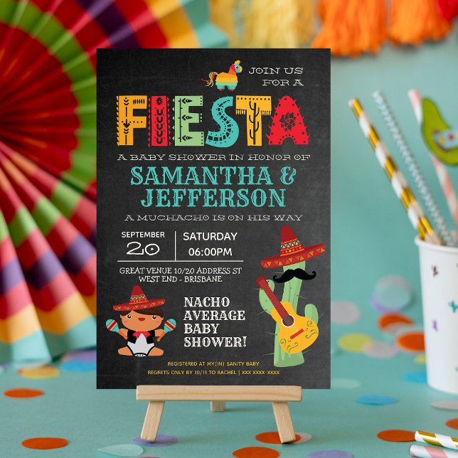 Boy Baby Mariachi Mexican Baby Shower Invitation (Creator Uploaded)