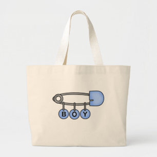 Boy Baby Pin Large Tote Bag