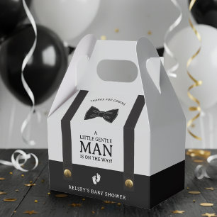 Boy Baby Shower A Little Gentleman Suspenders Favour Box
