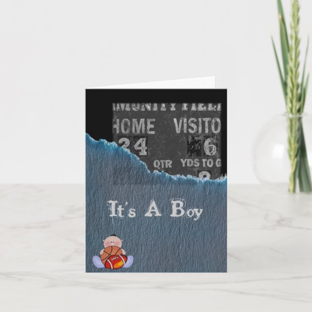 Boy-baby shower announcement (Front)