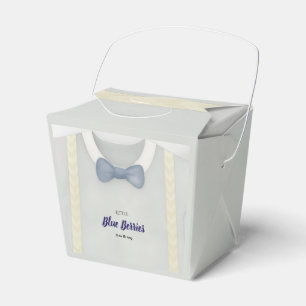 Boy baby shower autum fall burlap bodysuit favour box