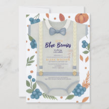 Boy baby shower autum fall burlap bodysuit  invita